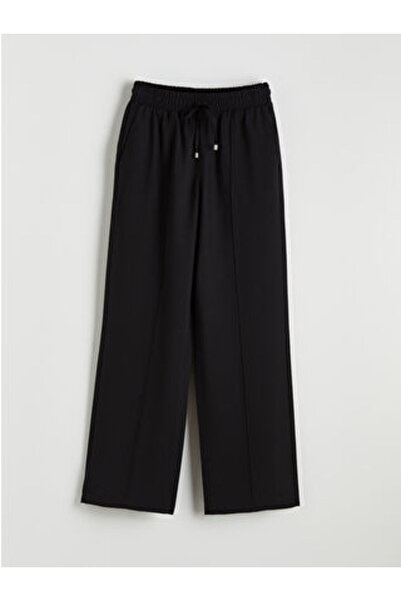 LC Waikiki Artı-Store Women's Trousers with a Loose Fit, Elastic Waist, and A...