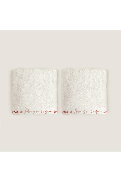 Chakra Poema Havlu Setı 30x50 Cm Ekru