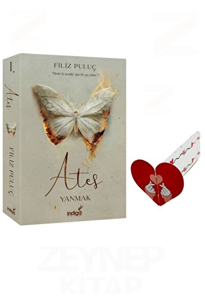 İndigo Kitap Ateş 1 Yanmak(Karton Kapak)(Özel Tasarım Kalp Ayraç Hediyeli)