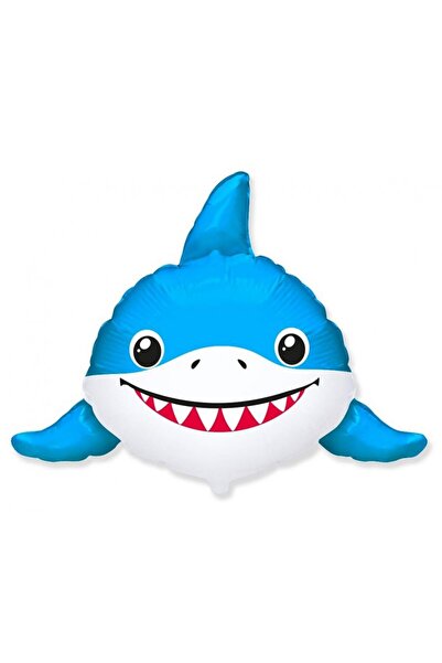 Flexmetal Smiling shark head foil balloon 80x70 cm