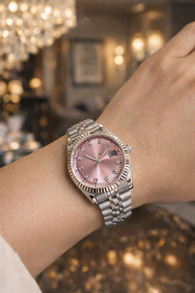 LOOQ Steel Strap Calendar Women's Wristwatch