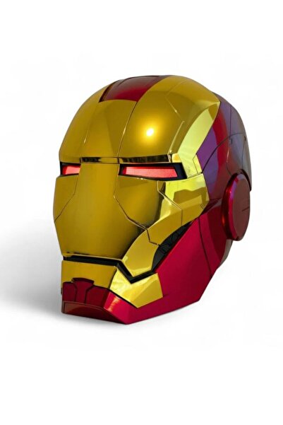 GÜMRÜK BEY Iron Man Demir Adam Kask Ses Komutlu Led Gözler