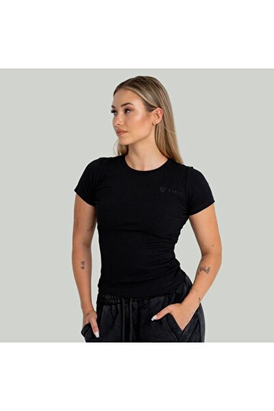 GymBeam Tricou cu nervuri pentru femei, negru - STRIX