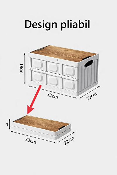 OEM Foldable storage boxes with wooden lid 3 sizes