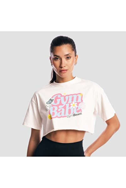 GymBeam Tricou GymBabe pentru femei, crem