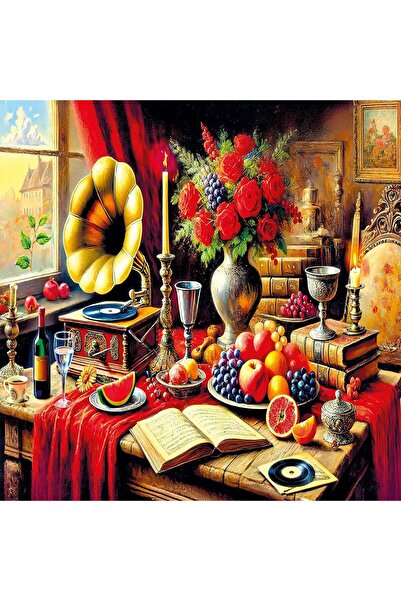 FABBA TOYS 20846 بازل 1000 قطعة: ميلودي صامت على طاولة باروكية