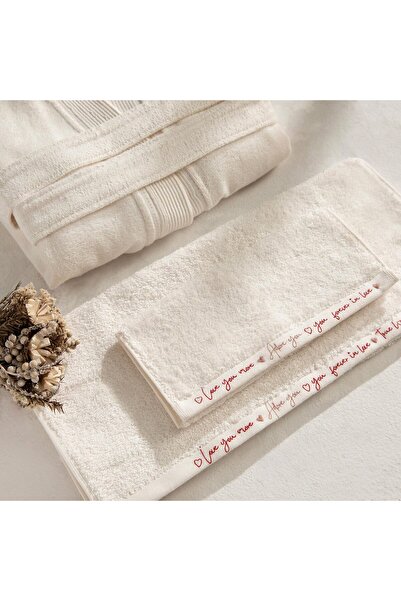 Chakra Poema Havlu Setı 30x50 Cm Ekru