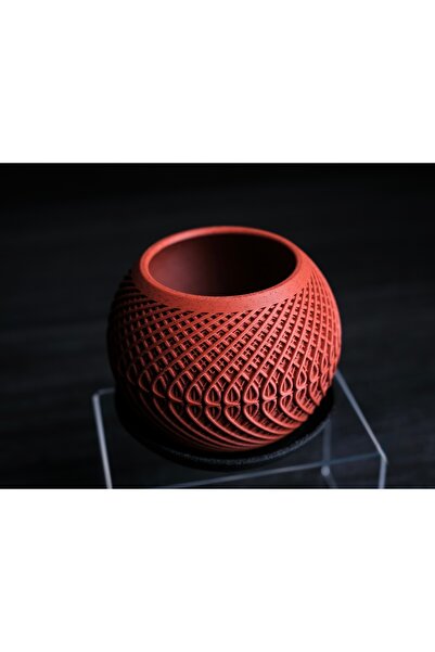 SKYSO Kinetic Geometrik Tasarım Dekoratif Saksı - Modern 3D Dokulu Sukulent K...