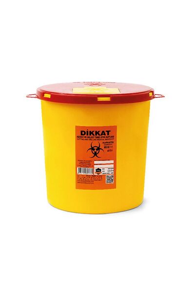 Afacan Plastik Medical Infectious Waste Bin 10 Lt. 10 Pieces