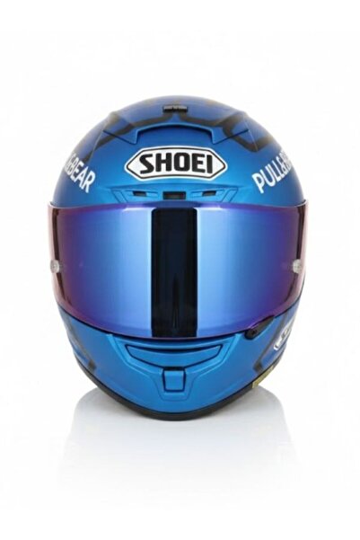 GÜMRÜK BEY Shoei DOT ECE Sertifikalı Blue PullBear Dizayn Tam Koruma Motosikl...