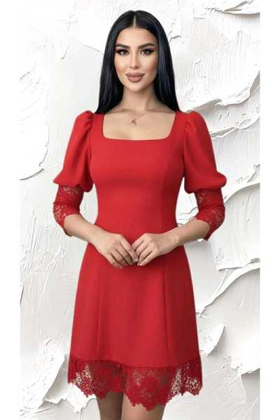 Chanttal CREPE AND CHANTILY LACE DRESS