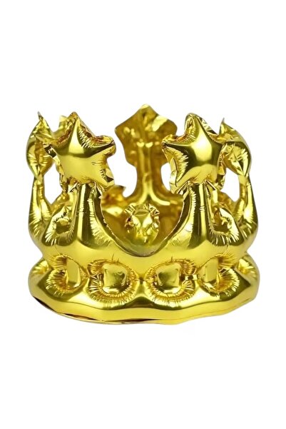parti sürprizi Gold King Crown Shaped Foil Balloon 1 Piece