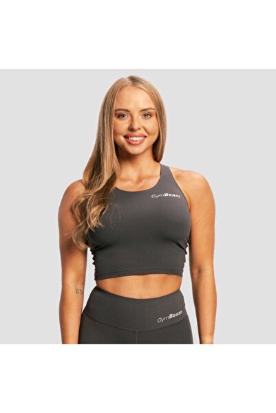GymBeam Top sport BEAT pentru femei, gri cărbune