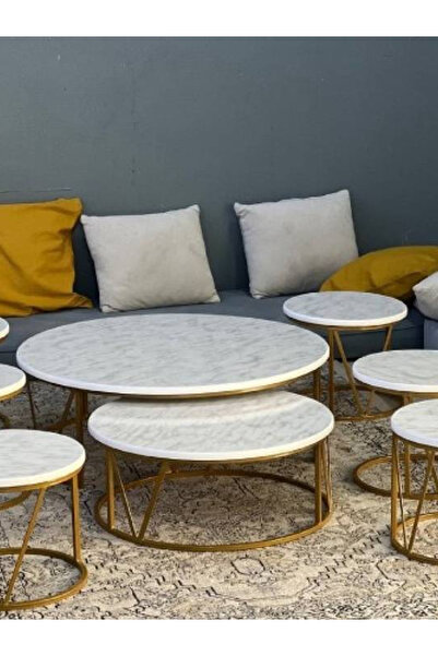 Genrics Two-table floor seating set with 6 serving pieces