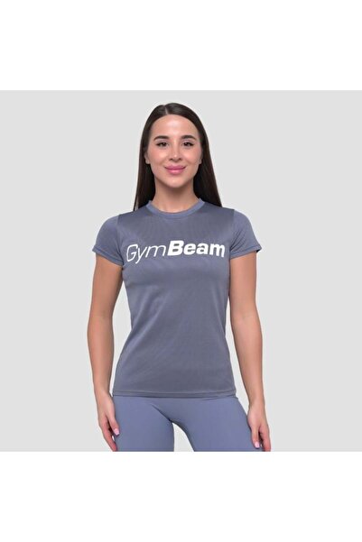 GymBeam Tricou de damă Essence Denim Blue cu imprimeu de plasă