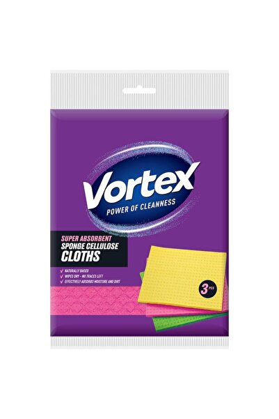 Vortex Cellulose wipes 3 pcs, 15.5cm x 15, 5cm,