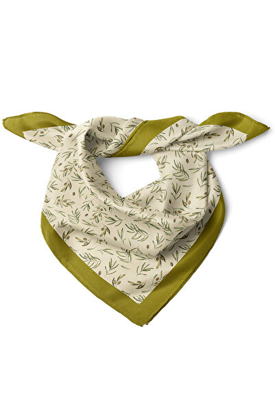 nehir eşarp Zeytin Dalı Desen Fular Bandana 50x50 Cm