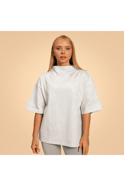 GymBeam Top Bliss Oversized pentru femei, gri - BeastPink