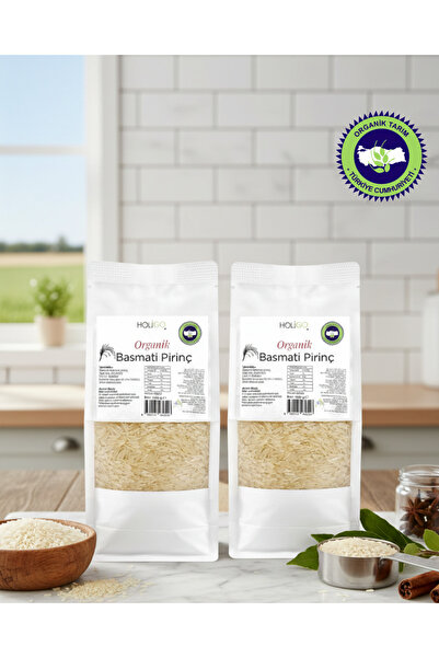 HOLİGO Organik Basmati Pirinç 1 Kg (PESTİSİT VE AFLATOKSİN ANALİZLİ) ( 500 gr...