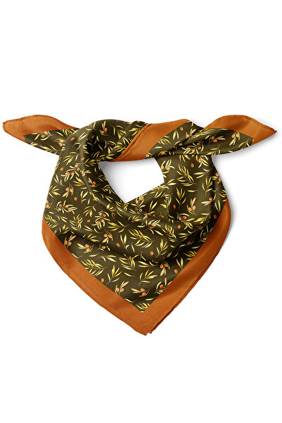 nehir eşarp Zeytin Dalı Desen Fular Bandana 50x50 Cm