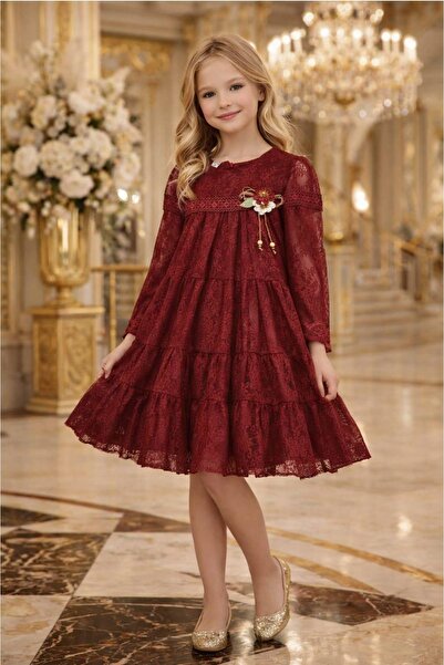 diamondstar Rochie de aniversare pentru fetiță, din dantelă, pentru sărbători...