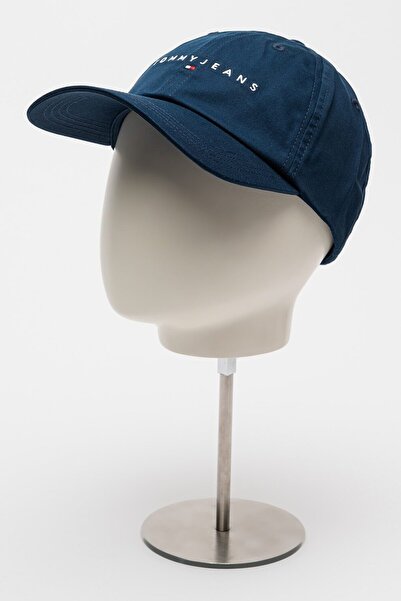 Tommy Jeans Cotton Cap with Velcro Closure, Navy Blue