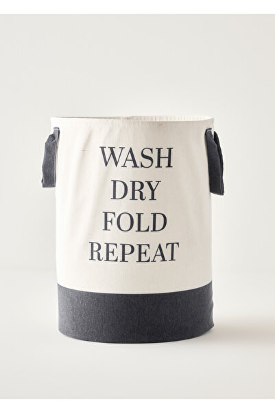 Bella Maison %100 Pamuk Wash Çamaşır Sepeti Koyu Gri (36x50 cm)