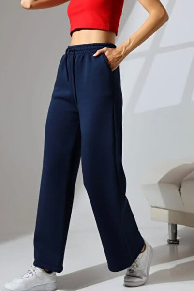 ESSFASIHON 3 İp Şardonlu Palazzo Bottom Tracksuit