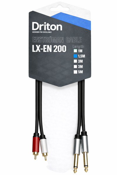 DRİTON Lx-En Lx-200 1.5 Meter Sound and Light System 2 Rca to 2 6.3 Mono Jack...