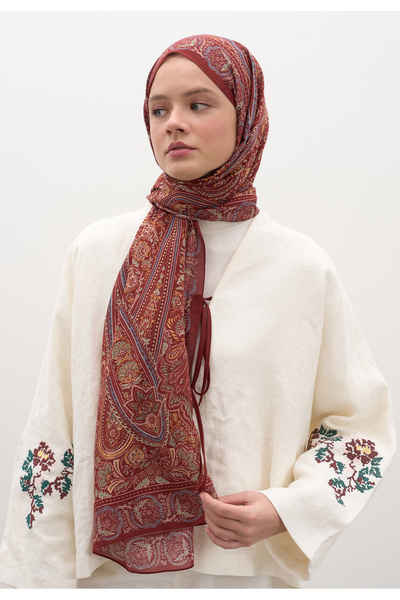 Fresh Petra Pattern Shawl Red