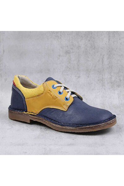 tino Pantofi unisex , pentru copii , din piele naturala 3008-BLEUMARIN/G