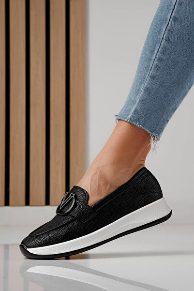 Zaira Women's casual black shoes made of eco-leather Nancy #24271 - 40