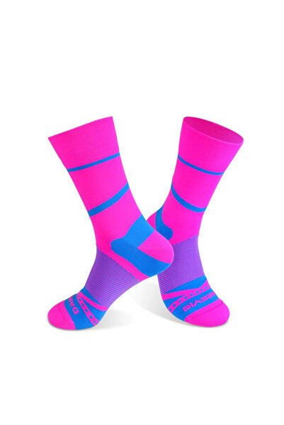 DAREVIE , Darevie, Long, Textile Socks, Pink/Blue, DVA013, Unisex