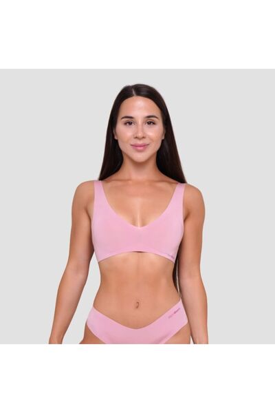 GymBeam Sutien fără cusături Dusty Rose