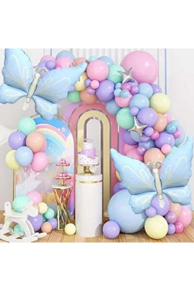 ÇITIPITISTORE makaron balon zinciri kelebek folyo balonlu