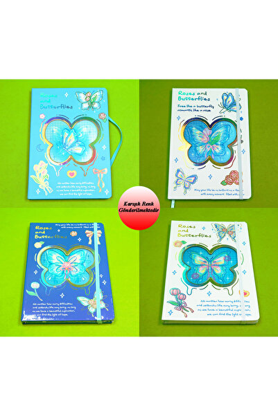 Gift Moda Sveska u obliku leptira sa hologramskom omotom