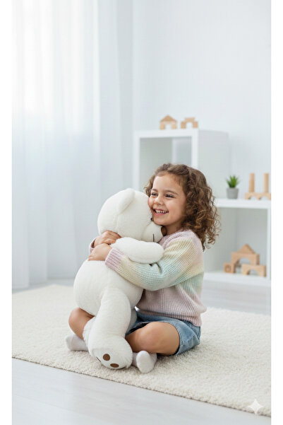 BUGİ HOME COLLECTİON Peluş Ayıcık Sevgililer Günü Özel 80cm Tatlı Uyuma Oyunc...