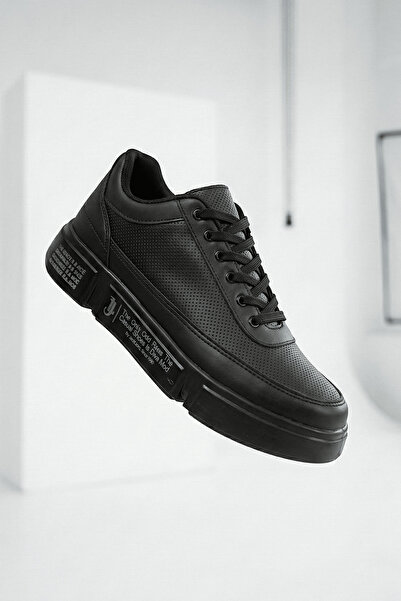 Zerenyus Zr-J-X20 Daily Comfortable Thick Sole Black Men's Sneaker