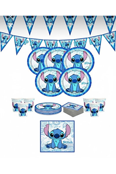 Yogi parti Stitch 16 kişilik doğum günü seti parti malzemeleri