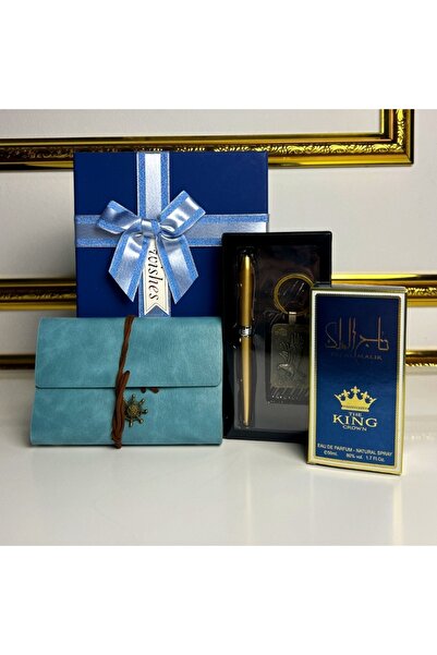 velve Royal Gentleman men's gift set - vintage diary, pen, keychain and Arabi...