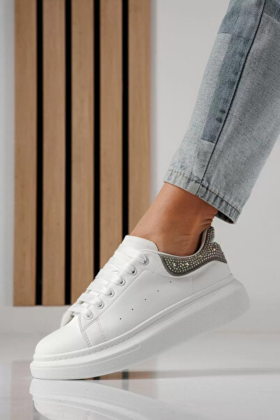 Zaira Women's white sneakers made of eco-leather Raya #24235 - 40