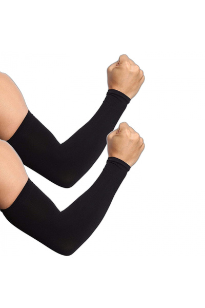 MaffStuff Set of 2 black elastic sleeves for hand and arm protection, sports,...