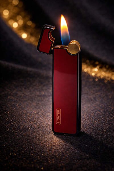 LİGHTER Premium Metal Gövdeli Şık Çakmak – Uzun Ömürlü & Güçlü Alev Zarif Tas...