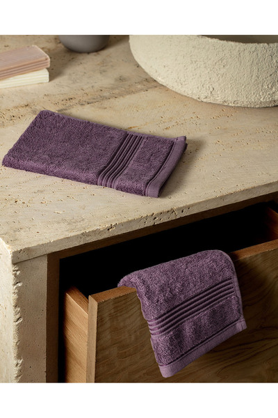 Madame Coco Clarette 2-Pack Cotton Hand Towels - Purple - 30X46 cm