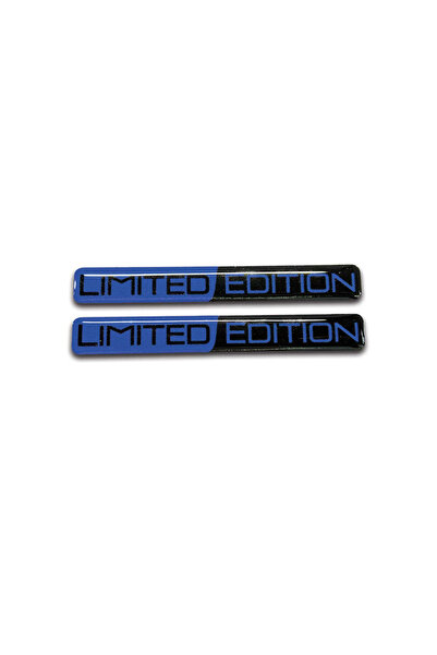 Redline Grafik Limited Edition Mavi Siyah 3D Kabartmalı Sticker 2 Adet Redlin...