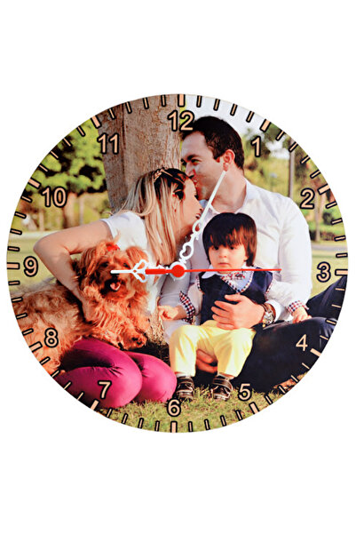 ö özcantasarım Kişiye Özel Duvar Saati - Büyük Boy Duvar Saati ( 27 cm Çapında )