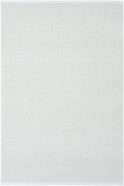 Cool Halı Arezzo Beyaz Modern Düz Renk Yumuşak Parlak Akrilik Dokuma Yatak Od...