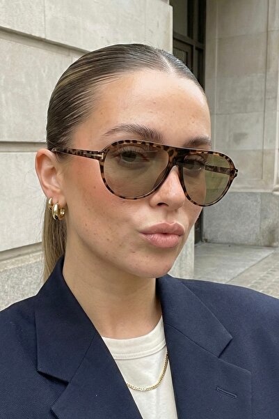 REN EYEWEAR Sepia Air Unisex Leopard Light Brown Glass Pilot Sunglasses |   U...