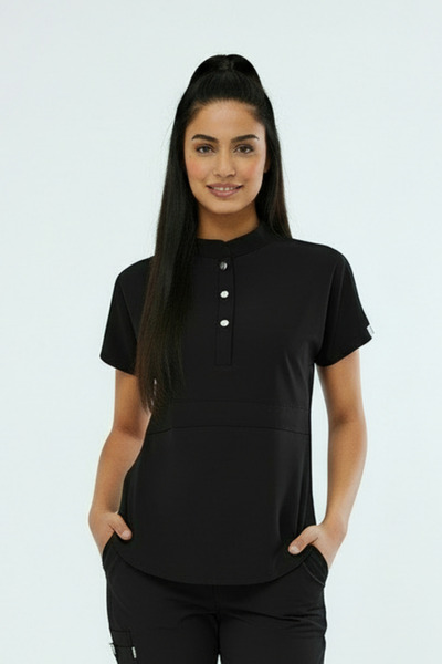 Class Üniforma Nova Μαύρο Γυναικείο Ελαστικό Σετ Στολής Νοσοκόμας και Γιατρού...