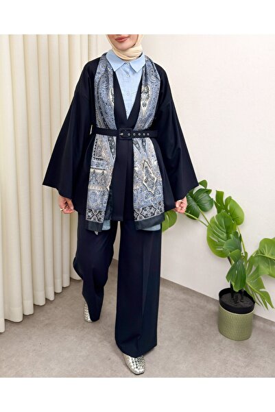 Modamorfo Kimono Set with Belted Trousers -Laci